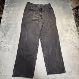 Marithe Francois Girbaud Jeans Mens 32x32 Black Gray Asymmetrical Fly Carpenter